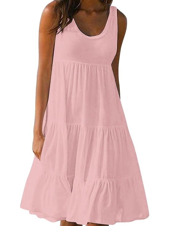Dresses & Skirts - Sleeveless Pink Summer Dress